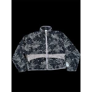 NIKE SPORTSWEAR FULL ZIP WOMENS BLACK FLORAL FLEECE SIZE XS